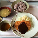 Nambu Shokudou - 味噌カツ、古代米、味噌汁