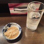 菜香餃子房 - レモンサワー、牡蠣の紹興酒漬け