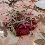 オステリア・ラ・ピリカ - 寒ブリのカルパッチョ　サラダ仕立て