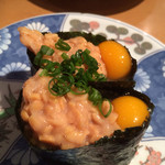 廻鮮寿司 塩釜港 - うずら納豆（H27.1）