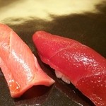 寿しの吉乃 - マグロズケ  赤みとトロ