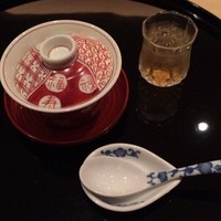 まき村 - 食前酒にはブランデーも入っていて高級感マックスです＼(^o^)／