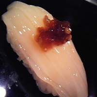 金寿司 - いか（青唐の醤油づけのせ）