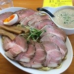 俺のラーメン あっぱれ屋 - スーパーつけ麺3玉チャーシュートッピング1200円