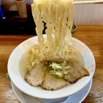 うえんで - 会津山塩ラーメン 手打麺（極太縮れ麺）