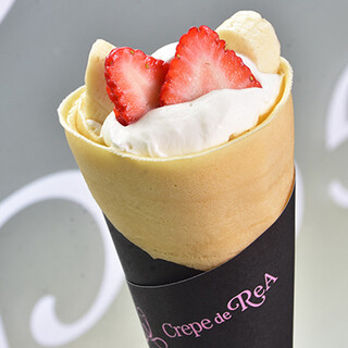 生地と生クリームにこだわった種類豊富なクレープ◎