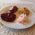 2015年1月　ランチタイムの、8,000円のメニュー♪♪　前菜は4種類。