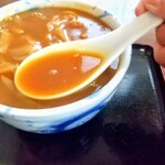 仁や - カレー南ばん（うどん）のスープ