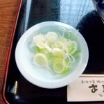 仁や - カレー南ばん（うどん）の薬味