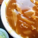 仁や - カレー南ばん（うどん）のネギ