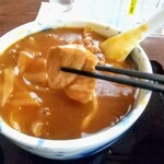 仁や - カレー南ばん（うどん）の豚肉