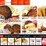《ハンバーグランチメニュー》