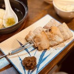 飲過量謙信 - 新潟和豚の豚バラ串焼き