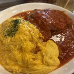 リトルヤミー - 煮込みハンバーグオムライス　森のキノコ✖️トマトソース