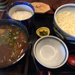 竜雲 - カレー鍋つけうどん小600円ご飯小100円