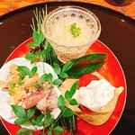なのりあ - あん肝、蛍烏賊、赤海鼠と八寸も充実