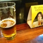 やきとり健歩゛ - とりビー♪飲んじゃった(笑)