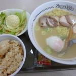 スガキヤ - '15/01/31 特製ラーメン（430円）＆コーンポテトサラダセット（290円）