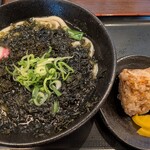 ふじ家うどん - 料理写真:海苔うどん＆かしわおにぎり