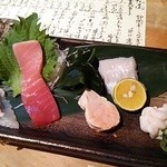 造り盛り  鱈の白子、たちうお、あんきも、とろｕｐ