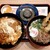 資さんうどん - 料理写真:「カツとじ丼ミニ肉ごぼ天うどんセット (1,299円・税込)」＆「ミニ黒ごまぼた餅 (100円)」