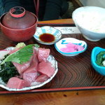 上総屋 - マグロブツ定食（６００円）