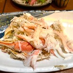 japanese restaurant 旬菜 籐や - 蟹甲羅盛り チョト雑な盛り付けw