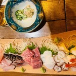 japanese restaurant 旬菜 籐や - お刺身盛り合わせ
