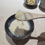 鮨 西崎 - 白子の摺流し、スプーン上げ