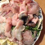 きくち - ちり用は美味しいあらも沢山入っていますね〜