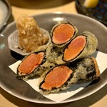 酒羅場 - 明太子の海苔しそ天ぷら ¥680