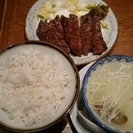 味の牛たん 喜助 - 厚切り牛タン定食（20150131）