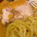 火門拉麺 - 中太麺がカレースープに合います♪
