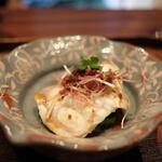 Hirosawa - Blanched Kue Fish with Watercress and Udo. The Kue is delicious!