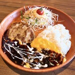 びっくりドンキー - 料理写真:オムデミチーズハンバーグM