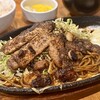ドルチェ/かつ富 - トンテキ定食・150g(\1,600)　鉄板仕様(+\200)