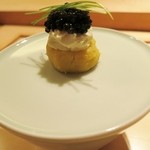 寿しの吉乃 - 安納芋とマスカロポーネチーズにキャビア★