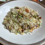 大喜楼 - 点心ランチセットのメインの五目炒飯。これに点心2点、ミニデザート、食前食後ドリンク各1杯が付いて@1,580円