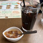 大喜楼 - ミニデザートと食後ドリンク(アイスコーヒー)