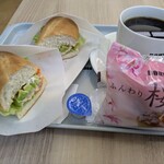 ドトールコーヒーショップ - 料理写真:ミラノサンドBセット　ブレンドコーヒーL