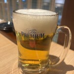 魚食処 一豊 - 生ビール　プレミアムモルツ