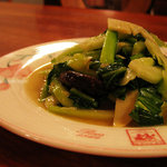李家風餃子房 - チンゲン菜と椎茸の炒め