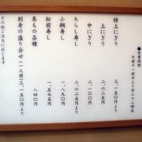 やま中 オリエンタルホテル福岡 博多ステーション店 - 表に掲げてあるメニュー