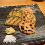 킨메다이노 사토우 - 金目鯛の佐藤(焼き野菜二種盛り合わせ)