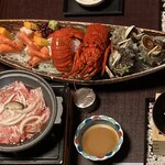 胡蝶蘭 - 伊勢エビも　お肉も