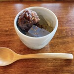 蕎麦 桶や - ⚫︎あんみつ　秋谷の天草
あんこが甘さ控えめで、天草から作られた寒天が美味しい