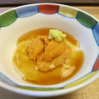 青山　仁 - 湯葉粥　利尻雲丹出汁餡掛け