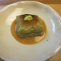 青山　仁 - 焼きヨモギ胡麻豆腐　胡麻タレ