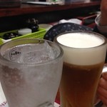 ラーメン神山 - H.27.1.24.夜 チューハイプレーン 300円 vs 生ビール 300円