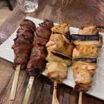 こたつ屋 - 料理写真:レバー、ねぎま